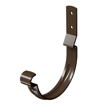 Карнизный крюк для желоба короткий (гнутый) Stal Standard Коричневый, (RAL 8017)