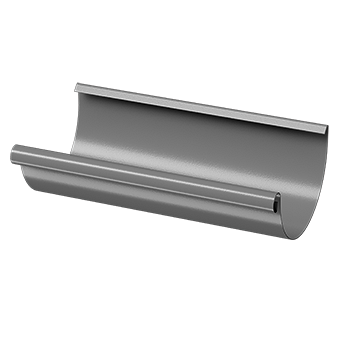 Желоб водосточный полукруглый 3 м Stal Standard Темно-серый, (RAL 7024)